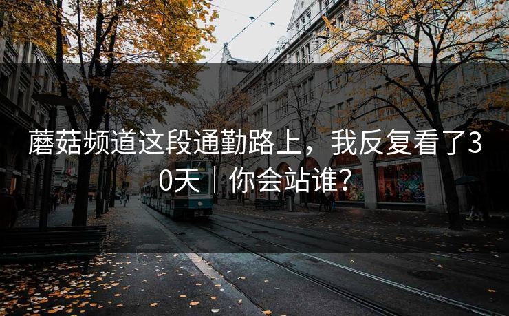 蘑菇频道这段通勤路上,我反复看了30天|你会站谁? 蘑菇频道这段通勤路上,我反复看了30天|你会站谁?